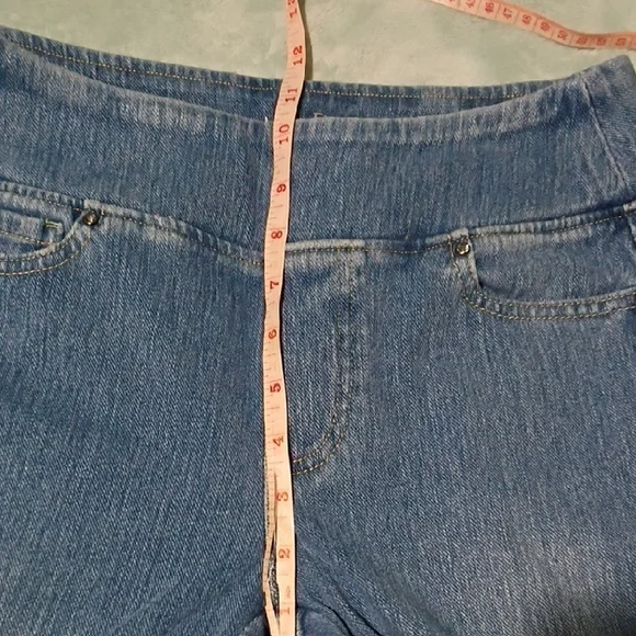 Belle Kim Gravel Light Blue Ankle Jeans Women Size 4P - Picture 6 of 12